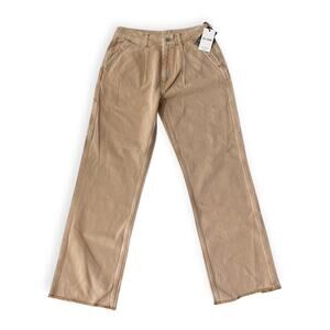 Re/Done Cargo Utility Loose Jeans Denim Washed Khaki Tan Size 28